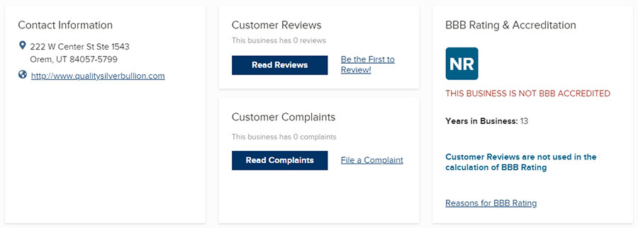 Quality Silver Bullion Review Quality Silver Bullion Review